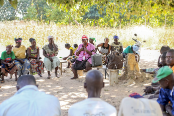 A group of community members in mediation.