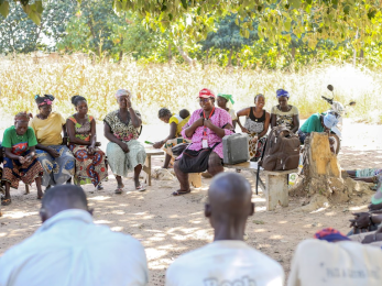A group of community members in mediation.